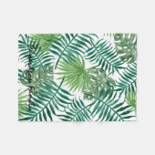 Couverture Polaire Nom monographique des feuilles tropicaux de couleu (Devant (Horizontal))