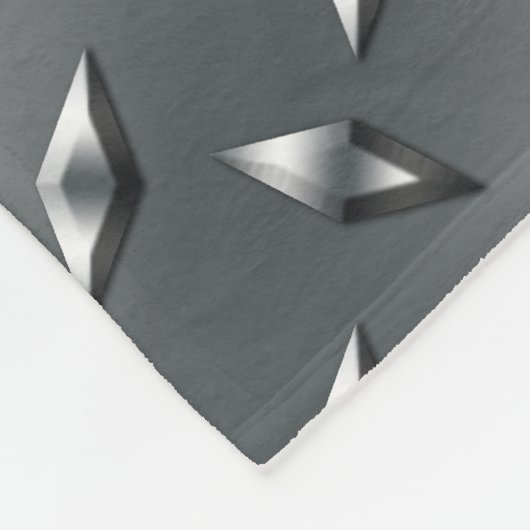 Couverture Polaire Nom navette spatiale argent diamant plaque acier (Coin)