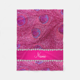 Couverture Polaire Nom neon rose chaud parties scintillant plumes pao