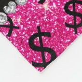 Couverture Polaire Nom neon rose chaud parties scintillant signes dol (Coin)