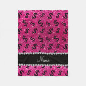 Couverture Polaire Nom neon rose chaud parties scintillant signes dol (Devant)