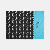 Couverture Polaire Nom noir anglais cocker spaniel chien (Devant (Horizontal))