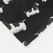 Couverture Polaire Nom noir anglais cocker spaniel chien (Coin)