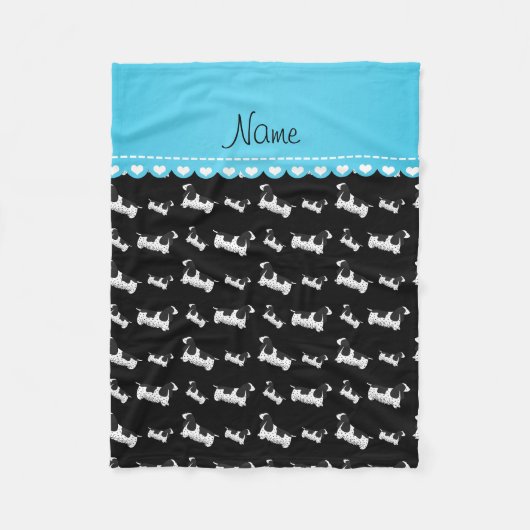 Couverture Polaire Nom noir anglais cocker spaniel chien (Devant)