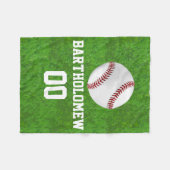 Couverture Polaire Nom/Numéro de base-ball personnalisé Garçons Enfan (Devant (Horizontal))