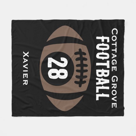 Couverture Polaire Nom, numéro, école (Devant (Horizontal))