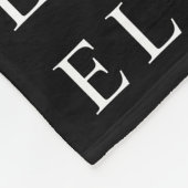 Couverture Polaire Nom ou Motif de mot en cours de répétition noir et (Coin)