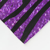 Couverture Polaire Nom parties scintillant violette zèbre rayures pou (Coin)