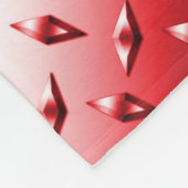 Couverture Polaire Nom personnalisé acier plaque diamant rouge (Coin)
