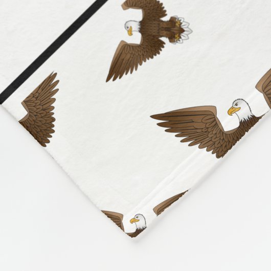 Couverture Polaire Nom personnalisé aigle blanc (Coin)