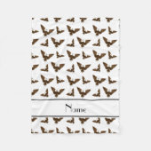 Couverture Polaire Nom personnalisé aigle blanc (Devant)