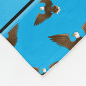 Couverture Polaire Nom personnalisé aigle bleu ciel (Coin)