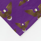 Couverture Polaire Nom personnalisé aigles violets (Coin)