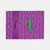 Couverture Polaire Nom personnalisé alligator bats violets (Devant (Horizontal))