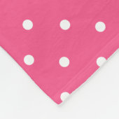 Couverture Polaire Nom personnalisé ballerine rose blanc pois (Coin)