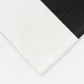 Couverture Polaire Nom personnalisé Bande noire et blanche (Coin)