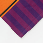 Couverture Polaire Nom personnalisé basket-ball bandes violettes (Coin)