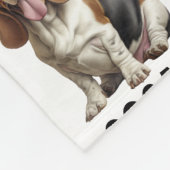 Couverture Polaire Nom personnalisé Basset Hound (Coin)