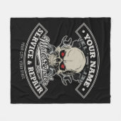 Couverture Polaire Nom personnalisé Biker Mécanique Skull Motorcycle (Devant (Horizontal))