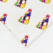 Couverture Polaire Nom personnalisé billiard blanc boules rouge bande (Coin)