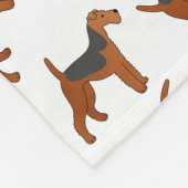 Couverture Polaire Nom personnalisé blanc airedale terriers chiens (Coin)