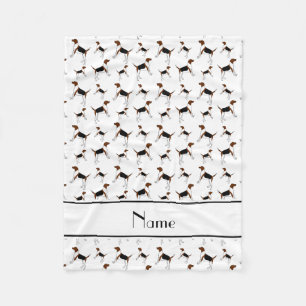 Couverture Polaire Nom personnalisé blanc anglais Foxhounds