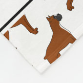 Couverture Polaire Nom personnalisé blanc boxer chien motif (Coin)