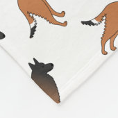 Couverture Polaire Nom personnalisé blanc de tervuren belge chiens (Coin)