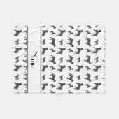 Couverture Polaire Nom personnalisé blanc Giant Schnauzer chiens (Devant (Horizontal))