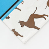 Couverture Polaire Nom personnalisé blanc grand chien (Coin)