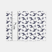 Couverture Polaire Nom personnalisé blanc Kerry Blue Terrier chiens (Devant (Horizontal))