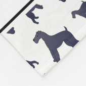 Couverture Polaire Nom personnalisé blanc Kerry Blue Terrier chiens (Coin)