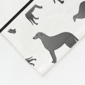 Couverture Polaire Nom personnalisé blanc Scottish Deerhound dogs (Coin)