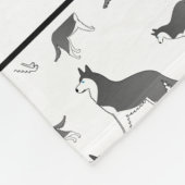 Couverture Polaire Nom personnalisé blanc sibérien chien hussein (Coin)