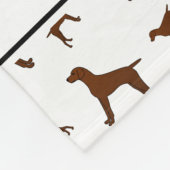 Couverture Polaire Nom personnalisé blanc Vizsla chiens (Coin)