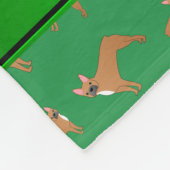 Couverture Polaire Nom personnalisé bulldogs français vert (Coin)