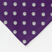 Couverture Polaire Nom personnalisé carreau pourpre (Coin)