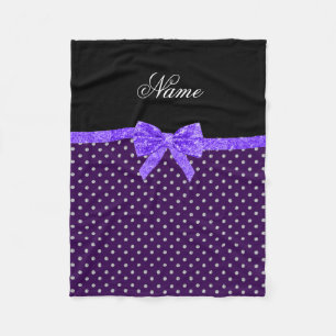 Couverture Polaire Nom personnalisé carreau pourpre