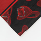 Couverture Polaire Nom personnalisé Casques à feu noir (Coin)