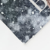 Couverture Polaire Nom personnalisé Cerf de neige d'hiver (Coin)