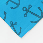 Couverture Polaire Nom personnalisé chameau bleu ancres motif (Coin)