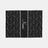 Couverture Polaire Nom personnalisé chauves-souris à parties scintill (Devant (Horizontal))