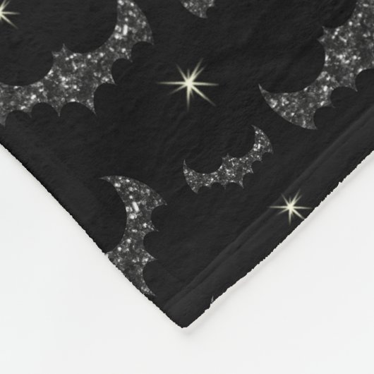 Couverture Polaire Nom personnalisé chauves-souris à parties scintill (Coin)