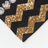 Couverture Polaire Nom personnalisé chevrons de parties scintillant e (Coin)