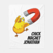 Couverture Polaire Nom personnalisé Chick Magnet (Devant)