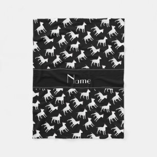 Couverture Polaire Nom personnalisé Chiens de garde-taureaux noirs