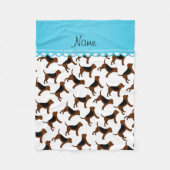 Couverture Polaire Nom personnalisé chiens de sang blanc (Devant)