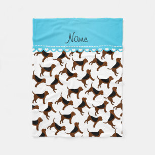 Couverture Polaire Nom personnalisé chiens de sang blanc