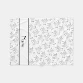 Couverture Polaire Nom personnalisé Chiens de terrier taureau blanc (Devant (Horizontal))