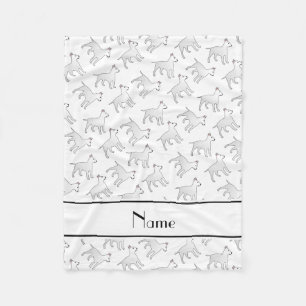 Couverture Polaire Nom personnalisé Chiens de terrier taureau blanc